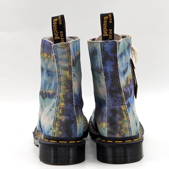 Dr. Martens Multicolor Tie-Dye Combat Boots - Picture 5 of 12